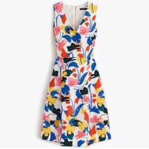 J. Crew Morning Floral Linen Blend Dress